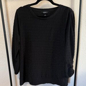 Simply Vera Vera Wang Women's Black Long Sleeve Top